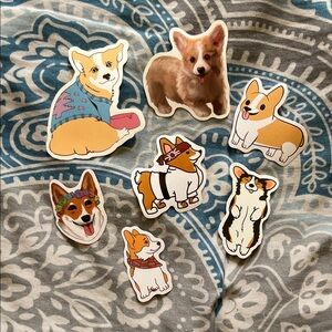 Bundle of 7 Corgi Stickers
